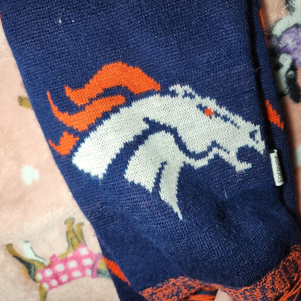 Orange and Blue Broncos Scarf 68inches